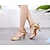 billige Latinsko-kvinders latinske sko indendørs prom sandal tilpasset hæl peep toe loafer voksen brun