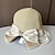 Χαμηλού Κόστους Καπέλα για Πάρτι-Καπέλα Καλύμματα Κεφαλής Ακρυλικό / Βαμβάκι Άχυρο Τύπου bucket Ψάθινο καπέλο Καπέλο ηλίου Causal Αργίες Κομψό Ρετρό Με Φιόγκος Καθαρό Χρώμα Ακουστικό Καπέλα