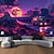economico Arazzi Blacklight-arazzo a luce nera reattivo ai raggi UV fosforescente festa fluorescente al neon deserto viaggio psichedelico trippy nebbioso arazzo appeso arte murale per soggiorno