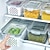رخيصةأون تخزين أدوات المطبخ-حاويات نضارة مربعة خالية من مادة BPA مع منظمات ثلاجة متعددة الأغراض سهلة التصريف وقابلة للغسل يدويًا