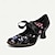 olcso Női magas sarkú cipők-Női Magassarkúak Pompák Mary Jane Kézzel készített cipők Vintage cipők Parti Szabadtéri Napi Színes Alacsony Kerek orrú Elegáns Csehország Szabadság Bőr Fém csat Fekete