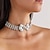 preiswerte Halsketten-Halsketten Künstliche Perle Strass Steine Damen Elegant Romantisch Klassisch Hochzeit Kreisform Modische Halsketten Für Hochzeit Party