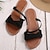ieftine Flip-Flops de Damă-Pentru femei Pantofi Flați Papuci Boho Papuci de plajă Zilnic Toc Drept Pantofi vârf deschis Confortabili minimalism Plimbare PU Loafer Negru Kaki
