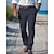 tanie lniane spodnie-Męskie Lniane spodnie Spodnie Letnie spodnie Spodnie plażowe Prosta noga Równina Komfort Na zewnątrz Codzienny Moda miejska Elegancki Biały Granatowy