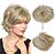Χαμηλού Κόστους Φράντζες-topper μαλλιών 6,8&quot; x 7&quot; pixie κομμένα κοντά μαλλιά toppers για γυναίκες με χνουδωτό συνθετικό κάλυμμα μαλλιών σε επάνω κυματιστά κομμάτια μαλλιών φυσικά μαύρα ανταλλακτικά wiglets