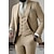 cheap Suits-Sky Blue Sage Khaki Men&#039;s Prom Suits Wedding Prom Suits Solid Colored 3 Piece Formal Tailored Fit Single Breasted Two-button 2024
