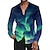 Недорогие Рубашка мужская с принтом-Мужские повседневные рубашки из атласа из искусственного шелка, формальные летние, весенне-осенние, с длинными рукавами, синие s, m, l