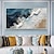 levne Krajinomalby-velké ručně malované mořské plátno olejomalba ručně vyráběná modrá mořská krajina abstraktní malba ručně malovaná bílá vlna malba texturovaná mořská malba matka dárek pro výzdobu obývacího pokoje