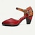 זול נעלי עקב לנשים-בגדי ריקוד נשים עקבים משאבות מרי ג׳ין נעלי פנטזיה נעליים בעבודת יד חתונה מפלגה יום האהבה פרחוני עקב גביע עקב פנטזיה בוהן עגולה אלגנטית וינטאג&#039; עור אדום כחול סגול