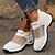 ieftine Adidași de Damă-Pentru femei Adidași Pantofi de tată Zilnic Toc Drept Vârf rotund Casual Imitație Piele Plasă Loafer Negru Alb