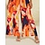 preiswerte Damenhosen-Damen Hose mit weitem Bein Hosen Hose In voller Länge Chiffon Strand Design Strand Strandurlaub Orange Frühling Sommer S M L