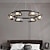 abordables Lámparas de araña-Lámpara de techo colgante 5/6 luces 75/132 cm metal vidrio ondulación de agua luz posmoderna restaurante de lujo dormitorio estudio sala de estar 85-265v