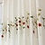 abordables Cortinas transparentes-Un panel de estilo rural, cortinas bordadas con mariquita, sala de estar, dormitorio, comedor, sala de estudio