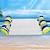 baratos festa de verão havaiano-Linha flutuante inflável em pvc para piscina, rede de água dobrável, tecido listrado, cadeira de lazer para adultos, cama flutuante