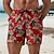 billiga Tryckta shorts-coconut tree herrbrädeshorts hawaiiska shorts badbyxor dragsko med meshfoder elastisk midja semester strandkläder
