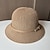 Χαμηλού Κόστους Καπέλα για Πάρτι-Καπέλα Καλύμματα Κεφαλής Άχυρο Τύπου bucket Ψάθινο καπέλο Καπέλο ηλίου Causal Αργίες Κομψό Ρετρό Με Καθαρό Χρώμα Κόψιμο Ακουστικό Καπέλα