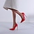 billige Højhælede sko til kvinder-Dame Hæle Hvide sko Daglig Stilethæle Spidstå Minimalisme PU Hjemmesko Sort Hvid Rød