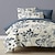 cheap Duvet Cover Sets-Retro Floral Duvet Cover Set Blue Thickened Brushed Fabric Double Bed Single Bed Warm Floral Bed Set 2-piece Set 3-piece Set Light and Soft Short Plush Set