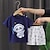 billige Sett-2 deler Baby Gutt T-skjorter og shorts Antrekk Tegneserie Kortermet Bomull Sett utendørs Mote Daglig Sommer Vår 3-7 år Hvit Gul Rosa