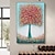 preiswerte Baumölgemälde-ein sanftes Herbstgemälde auf Leinwand, abstraktes handgemaltes großes lila Baumgemälde für Wohnzimmer, Wohnkultur, kein Rahmen