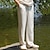 cheap Linen Pants-Men&#039;s Linen Pants Trousers Summer Pants Beach Pants Pocket Drawstring Elastic Waist Plain Comfort Breathable Daily Holiday Vacation Linen Hawaiian Boho Black Navy Blue