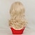 tanie starsza peruka-peruka naturalne fale asymetryczna z grzywką peruka krótkie złoty blond włosy syntetyczne damskie klasyczny blond blond 16 cali blond kręcone peruki dla białych kobiet peruka średniej długości