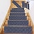 cheap Stair Tread Rugs-Leaf Carpet Stair Treads for Wooden Steps Stairs Carpet Tape Peel and Stick with Double Adhesive Tape