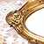 abordables Sculptures-Plateau décoratif de miroir ovale en bronze antique classique - décoration de miroir de bureau en résine de style court vintage, adapté à la vanité de maquillage, au rangement de bijoux, aux
