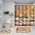 abordables Rideaux de Douche-Lot de 4 rideaux de douche à fleurs - Décoration de salle de bain moderne avec tapis de bain en forme de U et couvercle de WC et 12 crochets