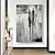 levne Abstraktní malby-ruční olejomalba plátno umělecká dekorace na zeď černobílá postava abstrakt pro domácí dekoraci válcovaný bezrámový nenatažený obraz