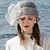 abordables Chapeaux de fête-chapeaux seau en fibre chapeau disquette chapeau de soleil mariage thé fête mariage élégant avec perles florales casque chapeaux