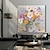 abordables Peintures fleurs/botaniques-peinture florale de gypsophile sur toile peinte à la main fleuriste huile murale œuvre originale faite à la main peintures de souffle de bébé pour le cadre de bureau à domicile prêt à accrocher