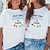 tanie Koszule i duma-Koszulka dla par Serce Litera 2szt Damskie Podkoszulek Półgolf Biały Codzienny Weekend Krótki rękaw Nadruk Duma LGBT lesbijka