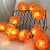 levne LED pásky-10led oranžová měsíčková girlanda řetězová světla pro den mrtvých celkem 1,5m10led/3m20led měsíčkové květiny girlandy se světly svatební party domácí dekorace (na baterie)