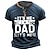 cheap Men&#039;s Henley T Shirt-Father&#039;s Day papa shirts Festival It&#039;S Me Hi. I&#039;M The Dad It&#039;S Me Letter Quotes &amp; Sayings Dad Henley Street Style Men&#039;S 3d Print T Shirt Tee Casual Dads Gifts Red Blue Green Summer Spring Apparel
