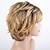 cheap Older Wigs-Curly Lace Wig Women Short Curly Wigs with Bangs Yellow Brown Mixed Blonde Pixie Cut Wig for Women Straight Synthetic Fiber Wigs Wavy Wig
