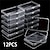 cheap Storage &amp; Organization-12pcs Transparent Plastic Packaging Box for Hardware Tools, Sample Display, Parts Packaging, and Card Storage - Modern Clear Storage Box with Snap Fasteners, Ideal for Crafts, Jewelry, Home, and Office Supplies