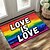 abordables Tapis et tapis et tapis-Juin Mois de la Fierté Mois de la Fierté Gay LGBTQ LGBT Paillasson Arc-en-ciel Antidérapant Tapis Imperméable Tapis Intérieur Extérieur Décor de Chambre Tapis de Salle de Bain Tapis d&#039;Entrée