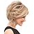 Недорогие старший парик-Короткие волнистые парики «боб» для белых женщин, длина до подбородка, светлый парик «боб» с коричневыми корнями, натуральный синтетический парик для повседневной вечеринки