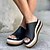 preiswerte Damensandalen-Damen Sandalen Sandalen mit Keilabsatz Outdoor Heim B¨¹ro Keilabsatz Peep Toe Vintage Kunstleder Schwarz Beige