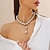 cheap Necklaces-Pendant Necklace Pearl Women&#039;s Elegant Personalized Classic Cute Round Necklace For Wedding Party Club