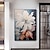 preiswerte Blumen-/Botanische Gemälde-handgemaltes abstraktes weißes Blumenölgemälde auf Leinwand, handgemaltes blühendes Blumengemälde, moderne Wandkunst, Blumenölgemälde für Wohnzimmer-Wanddekoration, prägnantes Gemälde