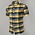 billiga Businessskjortor för män-Herr Skjorta Knapp upp skjorta Gul Kortärmad Rutig Kavajslag Sommar Bröllop Fest Kläder