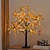 ieftine Lumini decorative-LED argintiu mesteacan fluture colorat lumina copac 24 leduri usb/alimentat cu baterie Crăciun sărbători decorarea casei ornament desktop