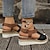 billiga Damsandaler-dam dam sandaler med kilklack läder slingback sandaler t-bar diamante lätta sandaler sommar promenadsko öppen tå sandaler tryckfäste sandal brun svart rosa