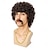 abordables Pelucas sintéticas de moda-Disco wig70&#039;s disfraces peluca afro peluca hombres corto rizado natural esponjoso pelo sintético peluca para halloween fiesta disco