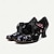 olcso Női magas sarkú cipők-Női Magassarkúak Pompák Mary Jane Kézzel készített cipők Vintage cipők Parti Szabadtéri Napi Színes Alacsony Kerek orrú Elegáns Csehország Szabadság Bőr Fém csat Fekete