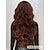 cheap Synthetic Trendy Wigs-Synthetic Wig Uniforms Career Costumes Princess Wavy Deep Curly Middle Part Layered Haircut Machine Made Wig 24 inch Dark Brown Synthetic Hair 24 inch Women&#039;s Cosplay Party Fashion Dark Brown