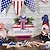 halpa Tapahtuma- ja juhlatarvikkeet-Itsenäisyyspäivän puinen tervetuliaislaatta: amerikkalaisen kansallispäivän koristelu 4. heinäkuuta, isänmaallinen ovi-/seinäkoriste