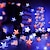 お買い得  ＬＥＤライトストリップ-独立記念日 LED ストリングライト アメリカ国旗 装飾ライト 2m 20LED 電池式 星 フェアリーライト ホリデー ホームデコレーション